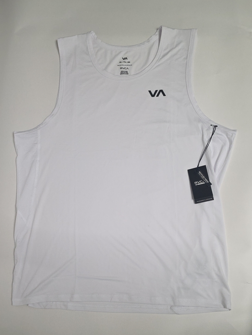 NWT Men's RVCA Sport Ventalated Tank Top in Color White. Size XXL